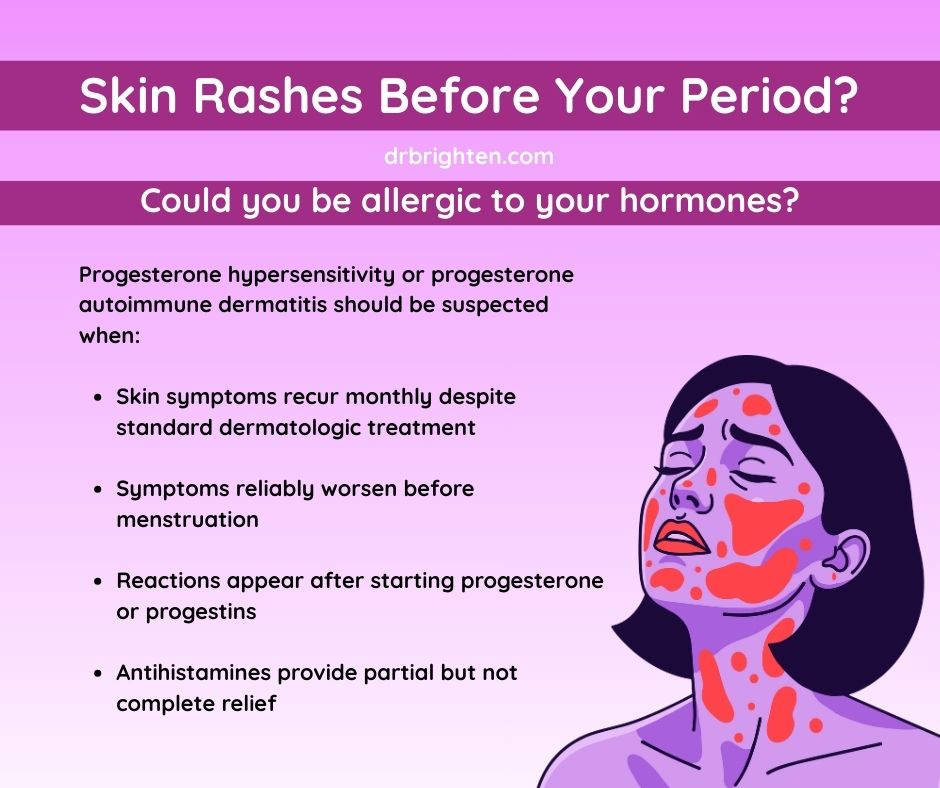 progesterone and skin rash
