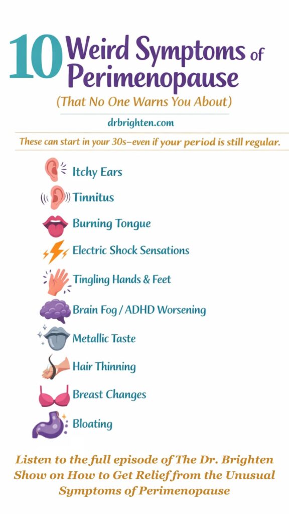 weird perimenopause symptoms
