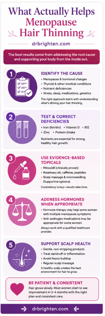 menopause hair thinning what helps